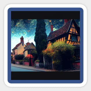 Starry Night Over Godric's Hollow Sticker